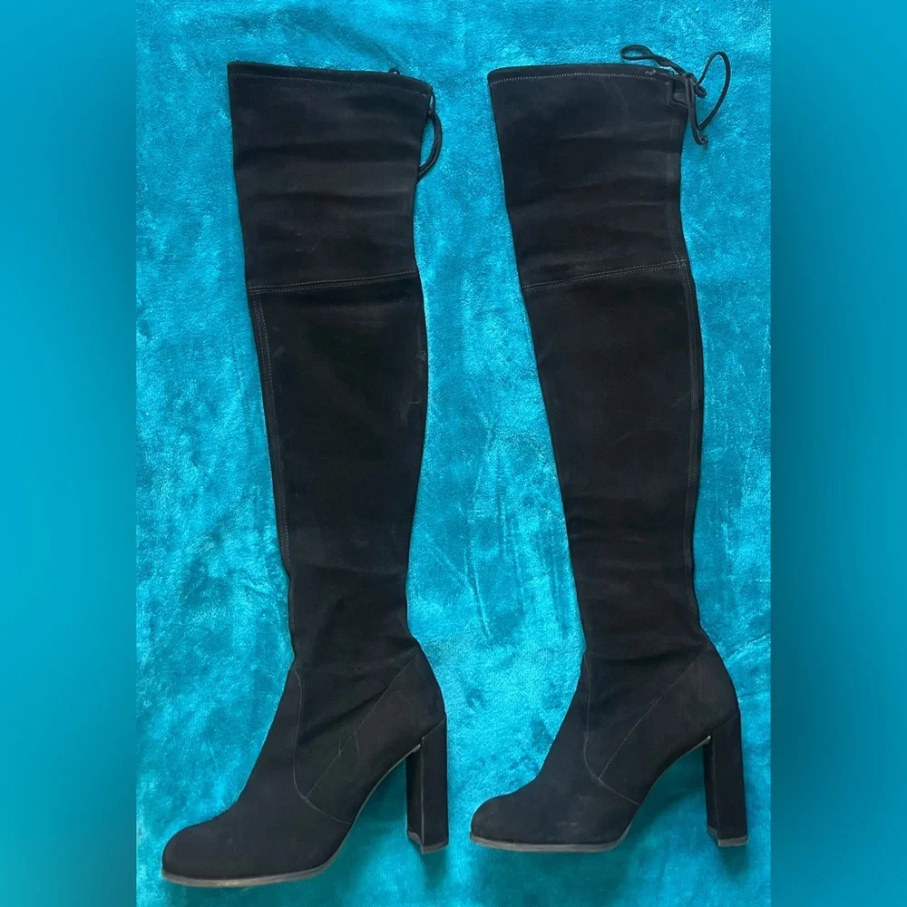 Stuart Weitzman Hiline Suede Over-The-Knee Boots